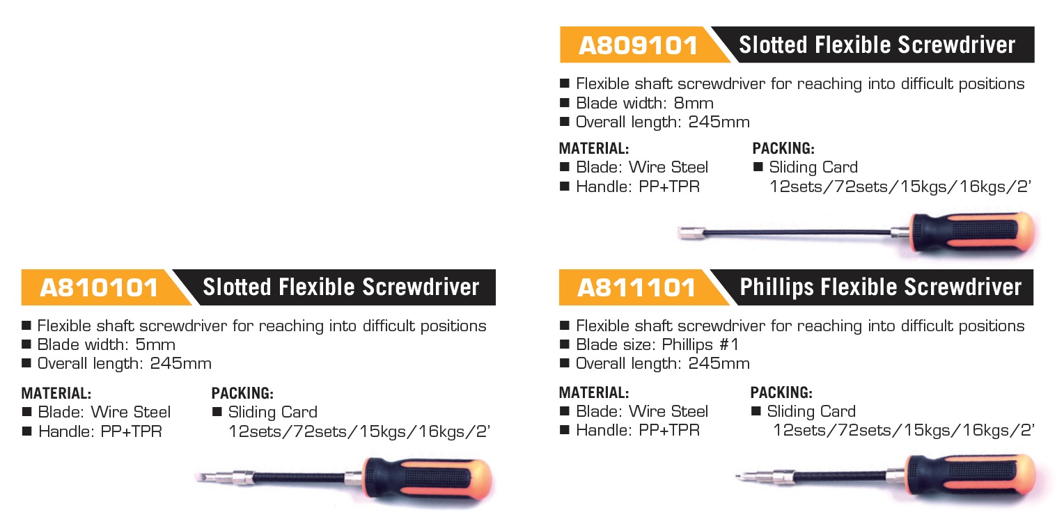 A809101 Slotted Flexible Screwdriver